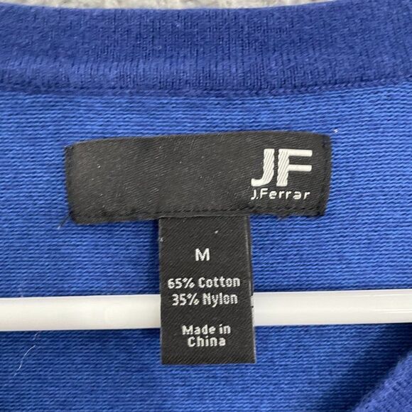 JF J.Ferrar Sweater Men M Blue Casual Pullover V-Neck - Picture 3 of 10